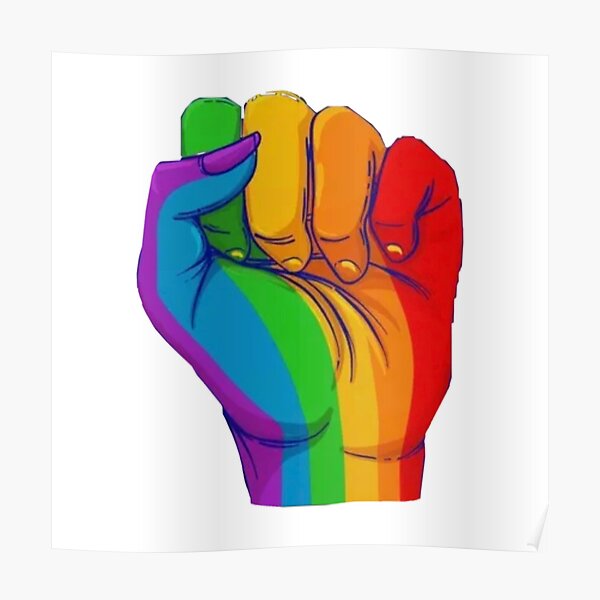 Rainbow Fist Posters | Redbubble