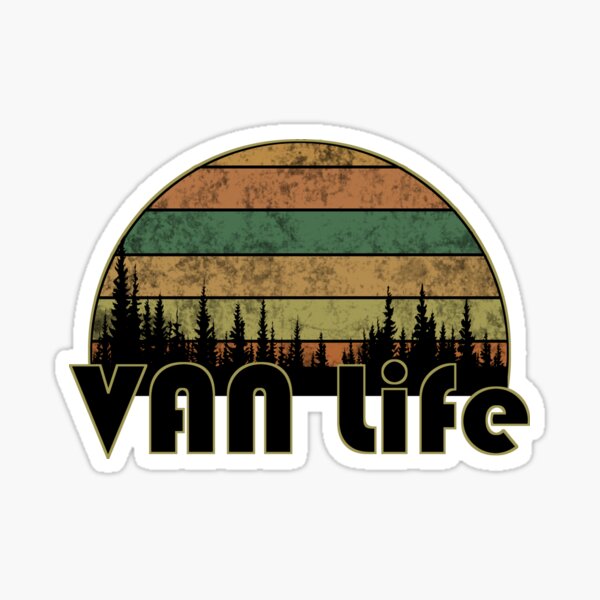 Van Lovers, Retro Minimalist Van Life Sticker