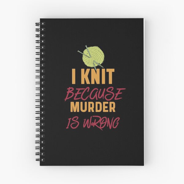 Item preview, I knit because murder is wrong designed and sold by bumperapparels.