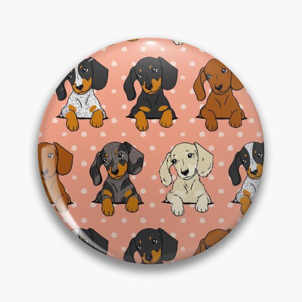 Item preview, All Breeds Dachshund Coral Polkadot designed and sold by Reiyankhairina.