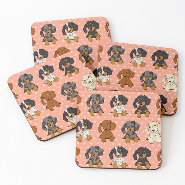Item preview, All Breeds Dachshund Coral Polkadot designed and sold by Reiyankhairina.