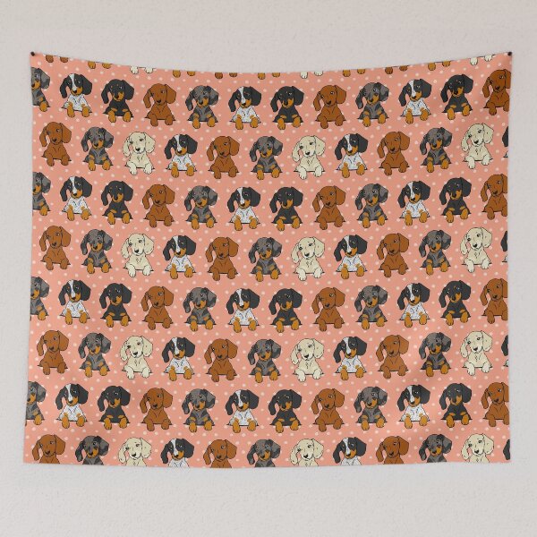 Item preview, All Breeds Dachshund Coral Polkadot designed and sold by Reiyankhairina.