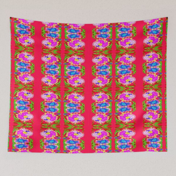 Item preview, flowers on red designed and sold by Nickdavisinghe.