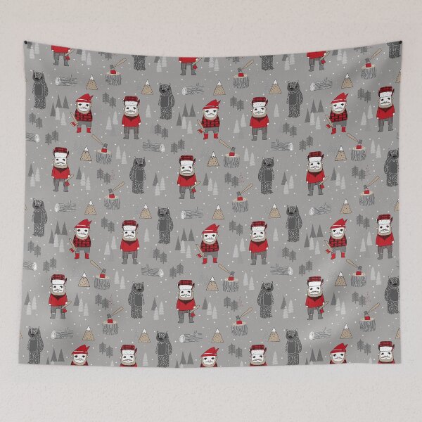 Item preview, Christmas Woodcutter designed and sold by ItsDarkInThere.