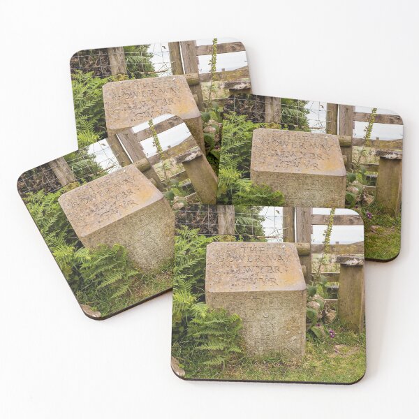 Item preview, Concrete marker stone next to a wooden style near Talgarth’s Well on the Gower Way, South Wales designed and sold by yackers1.