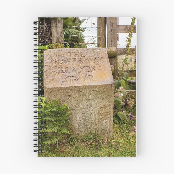 Item preview, Concrete marker stone next to a wooden style near Talgarth’s Well on the Gower Way, South Wales designed and sold by yackers1.