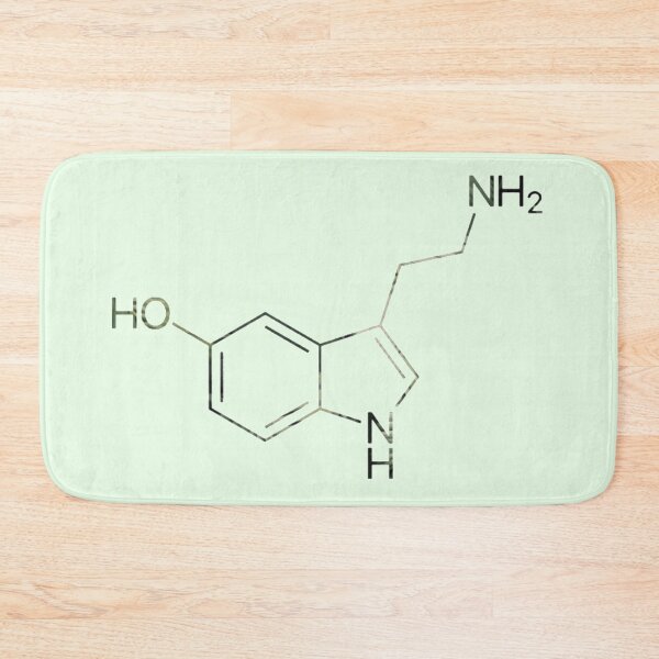 Item preview, Serotonin Chemical Structure designed and sold by radiantdark.