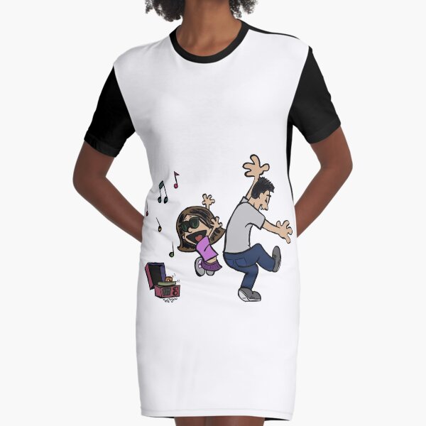 Daddy Daughter Dance Party Graphic T-Shirt Dress