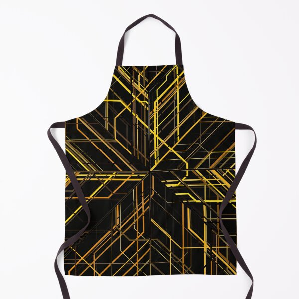 Item preview, Random Line Patterns in Yellow and Black  designed and sold by Lyle Hatch.