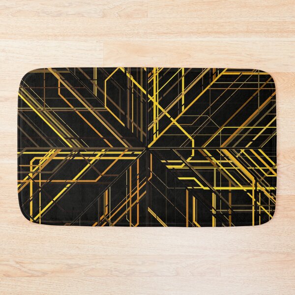 Item preview, Random Line Patterns in Yellow and Black  designed and sold by Lyle Hatch.