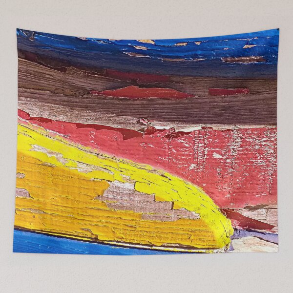 Item preview, Weathered Painted Wooden Boat Detail Colorful Texture Coastal  designed and sold by worldways.