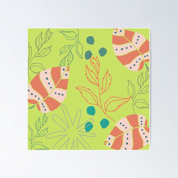 Item preview, Summer tropical flower leaves designed and sold by Angryjcartoons.