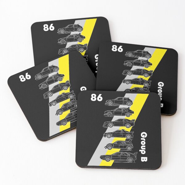 Item preview, Group B rallycars grey and yellow designed and sold by purpletwinturbo.