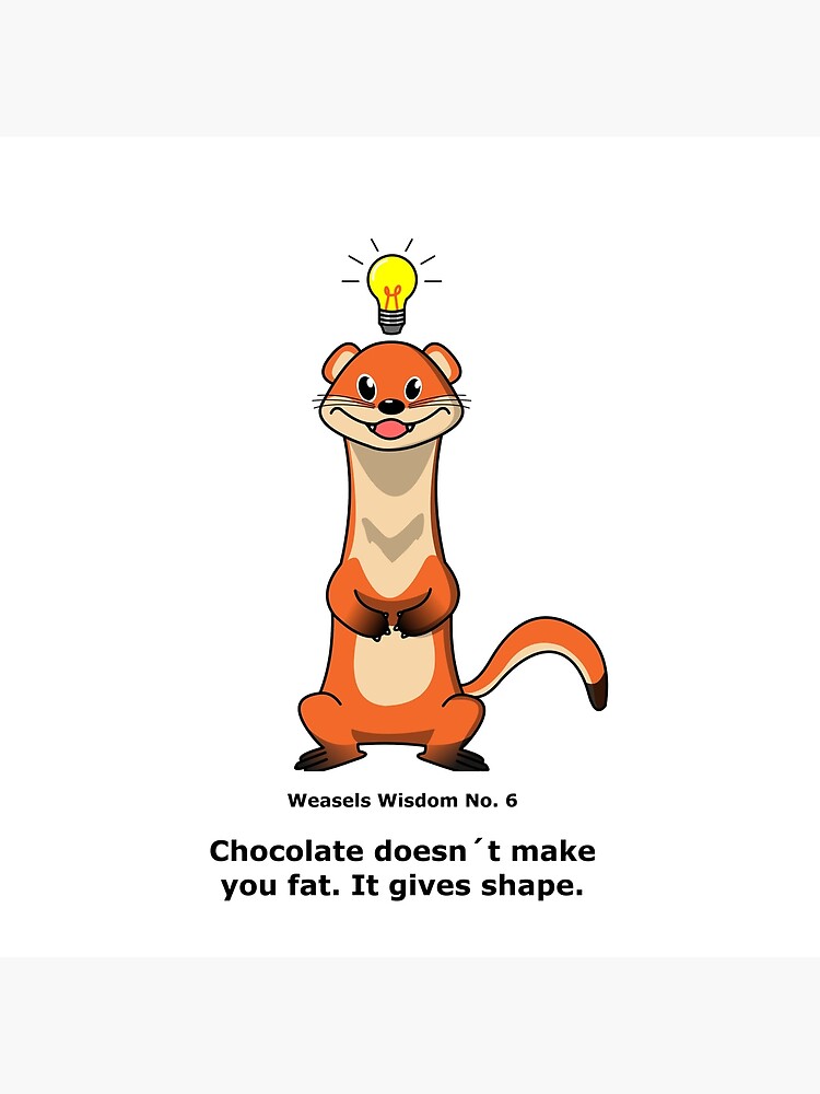 chocolate-doesn-t-make-you-fat-it-shapes-weasels-wisdom-6-poster