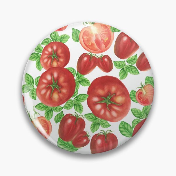 Item preview, Watercolor Tomato Basil Vegan Gift designed and sold by Sandra78.