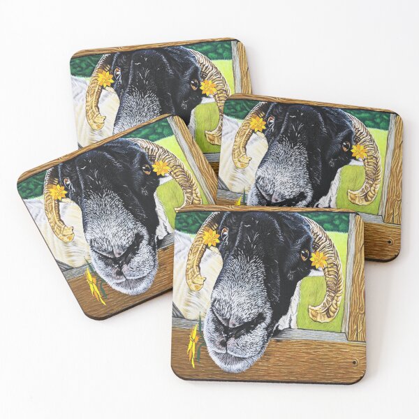 Item preview, Ewe - sheep - cheeky sheep with flowers - lamb - lambs - farm - farming - flowers designed and sold by IslesArt.