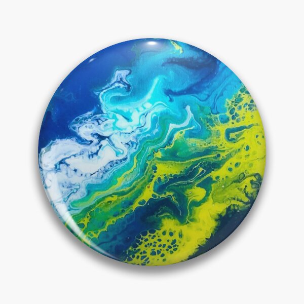 Item preview, Yellow and blue pour designed and sold by artworkbyevie1.