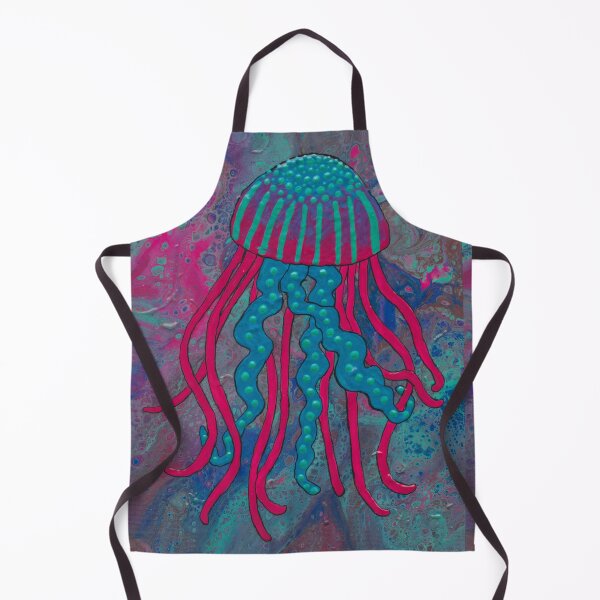 Item preview, Radioactive Jellyfish - Neon Sea Life - Acrylic Pour designed and sold by serenityshadows444.