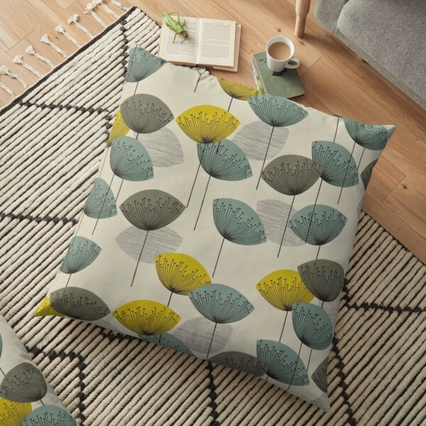 Scandinavian orla kiely design Floor Pillow