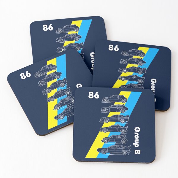 Item preview, Group B rallycars yellow and blue designed and sold by purpletwinturbo.