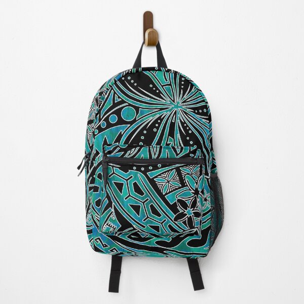Item preview, Polynesian Teal Tropical Tribal Tie Dye designed and sold by sunnthreads.