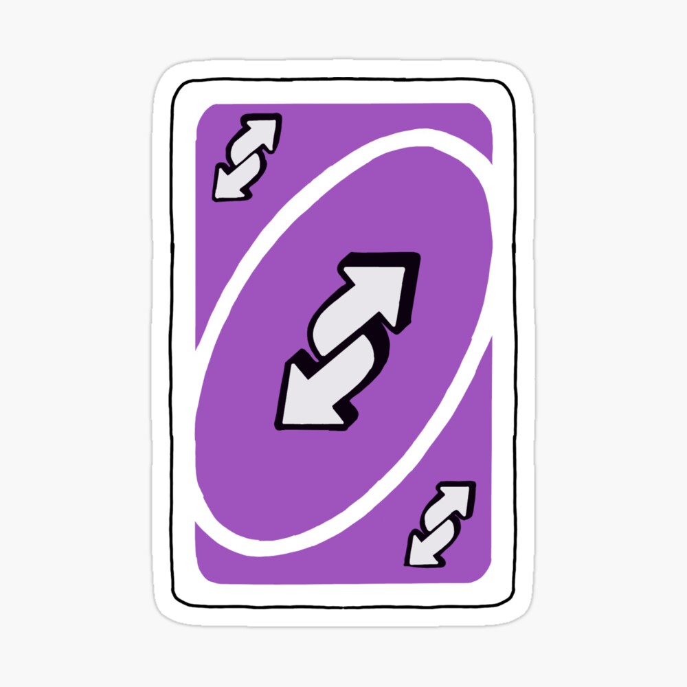 uno reverse, uno out, card games - Uno Reverse - Magnet