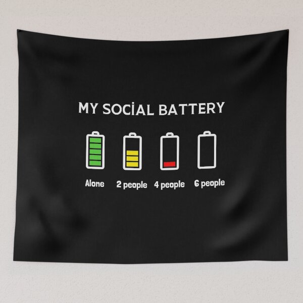 Item preview, Introvert social battery designed and sold by Peaceful Life Co.