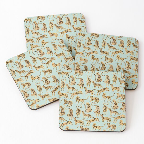 Item preview, Tiger Collection – Mint & Orange designed and sold by Cat Coquillette.