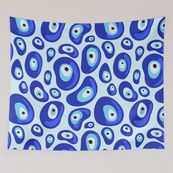 Item preview, Blue Evil Eye Protection Pebbles Patterns designed and sold by ruepix.
