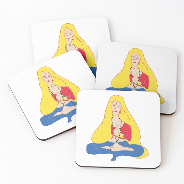 Item preview, Indian women artwork in prayer pose designed and sold by hutofdesigns.