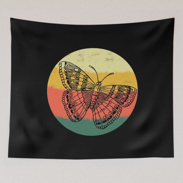 Item preview, Retro Butterfly Hand Drawn Graphic Vintage Style design designed and sold by NoveltyMerch.