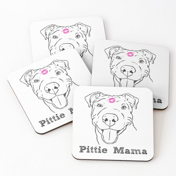 Item preview, Pittie Mama, Pitbull Kiss, Pittie Lover, Pit Bull Art designed and sold by Furkid Studio.
