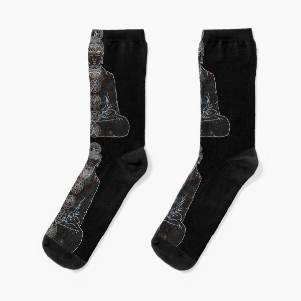 Stellar Buddha with Chakras Socks