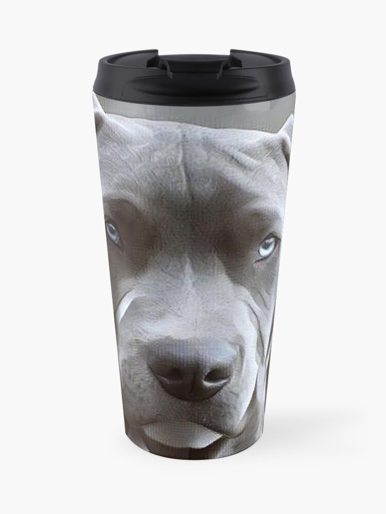 pit bull dog design for blue nose pitbull lovers will love this beautiful painting of this gentle breed travel mug by switchbitch redbubble