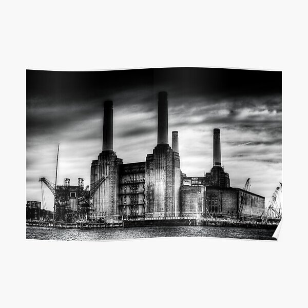 Battersea Power Station inondazione di Festival della Gran Bretagna 1951 POSTER