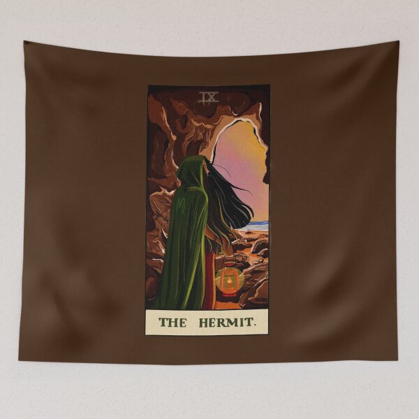Item preview, VIRGO/ THE HERMIT TAROT CARD. designed and sold by idrawthings23.