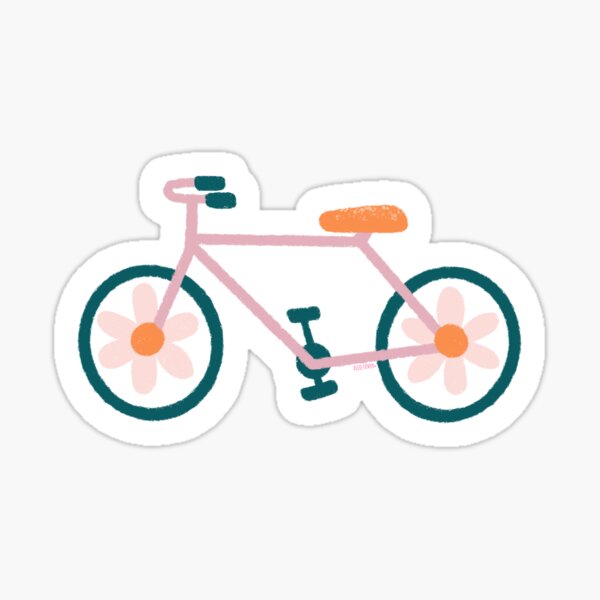 Flower Powered Cycling Sticker