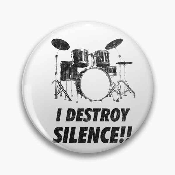 Item preview, I Destroy Silence Funny Drummer Drums designed and sold by artworkbyrihen.