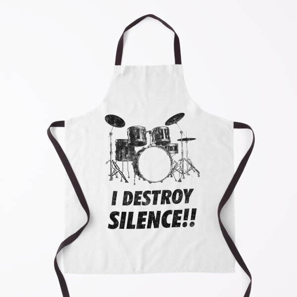 Item preview, I Destroy Silence Funny Drummer Drums designed and sold by artworkbyrihen.