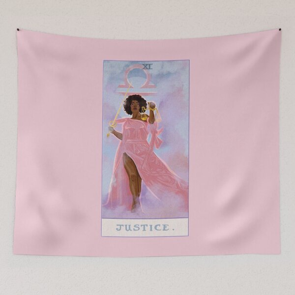 Item preview, LIBRA/ JUSTICE TAROT CARD designed and sold by idrawthings23.