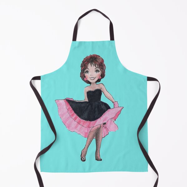 Cartoon cute dancing girl Apron