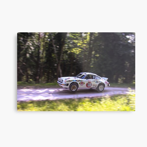 Porsche 911 jumps at Rally Goodwood Metal Print