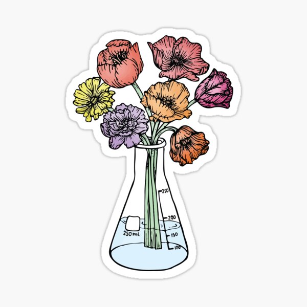 Erlenmeyer Bouquet Sticker