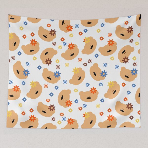 Item preview, Teddy bear pattern with flowers designed and sold by chrisbears.