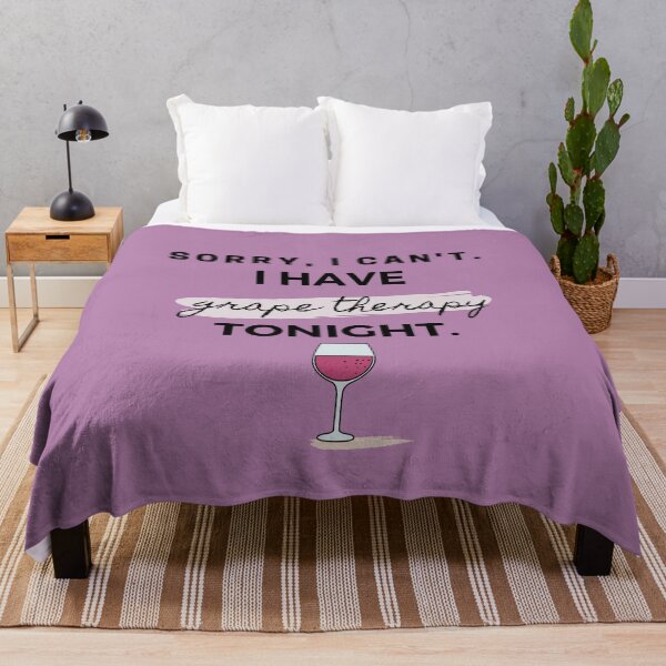 Item preview, Grape Therapy Funny Self-care Wine saying Design designed and sold by luchik-and-co.