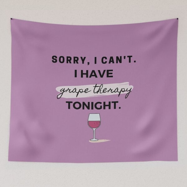 Item preview, Grape Therapy Funny Self-care Wine saying Design designed and sold by luchik-and-co.