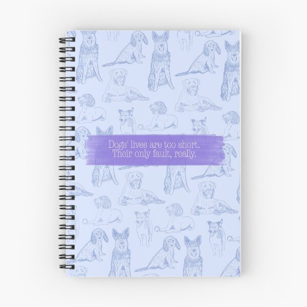 Item preview, Dog lovers quote: Dogs’ lives are too short. Their only fault, really. - blue/purple  designed and sold by ALP  Creates.