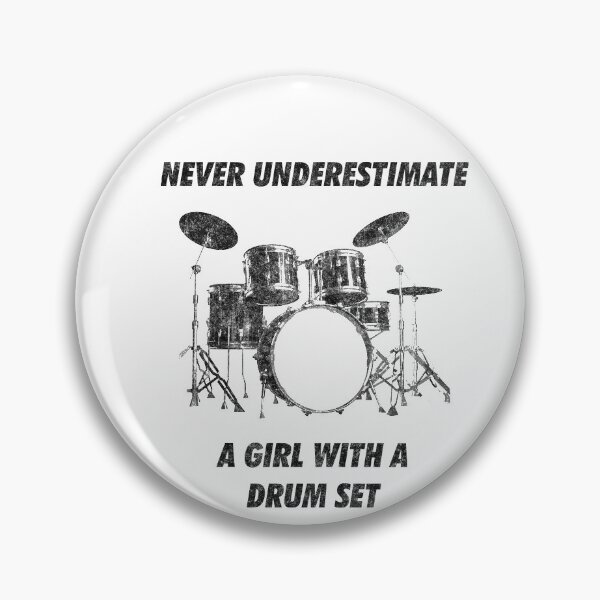 Item preview, Never Underestimate A Girl With A Drum Set Funny Drumming designed and sold by artworkbyrihen.
