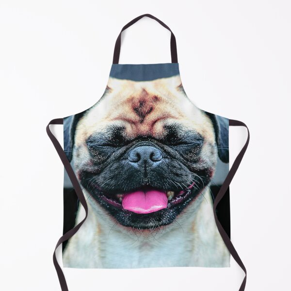 Item preview, Pug Dog showing tongue out sleeping eyes Closeup fun Face Animals isolated Gifts designed and sold by Dolphin Graphic.