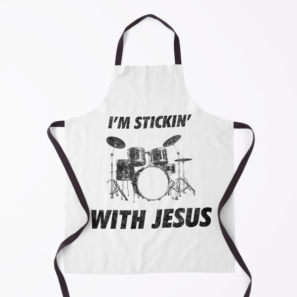 Item preview, I'm Sticking With Jesus Funny Drum Set designed and sold by artworkbyrihen.